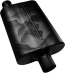 NEW FLOWMASTER SUPER 44 SERIES CHAMBERED MUFFLER,BLACK,2.5" CENTER IN-CENTER OUT - Like New