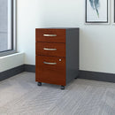 Bush Business Components 3-Drawer Mobile File WC24453 - Cherry/Graphite Gray Like New