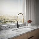 KOHLER 23765-BMB TONE SEMI PROFESSIONAL KITCHEN FAUCET - MATTE BLACK/BRASS - Like New