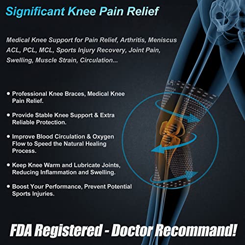 NEENCA Professional Knee Brace for Pain Relief, Medical Knee Support - Brand New