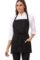 CHEF WORKS UNISEX THREE POCKET APRON, PLUS SIZE, SIZE: MEN XL WOMEN XL - BLACK - Like New