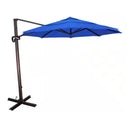 CALIFORNIA UMBRELLA 11FT BRONZE ALUMINUM CANTILEVER PATIO UMBRELLA, PACIFIC BLUE - Like New