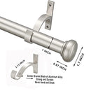 YunNephele Curtain Rod 28-48 inch Adjustable1 inch Diameter Metal Drapery - Like New