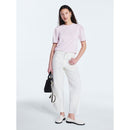 FREE ASSEMBLY PLUS CREWNECK TEE PUFF SLEEVES SIZE M - ELOUISE STRIPE ROSE BLUSH - Brand New