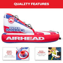 Airhead Inflatable Towable Tube 1-4 Rider Model Dual Tow Point AZT2223SS - Stars - Like New