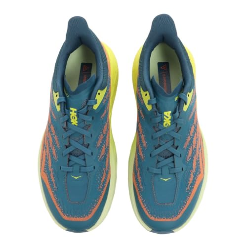 1123159 HOKA SPEEDGOAT 5 MEN TRAIL RUN BLUE CORAL/EVENING PRIMROSE SIZE 10 Like New