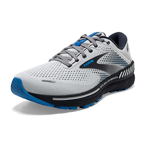 1103661D023 BROOKS MEN'S ADRENALINE GTS 22 OYSTER/INDIA INK/BLUE SIZE 13 Like New