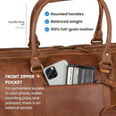 HIDES 50L Tourist Leather Duffle Bag Handcrafted Companion (Saddle Brown) - Brand New