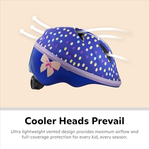 SCHWINN CLASSIC TODDLER AND BABY BIKE HELMET DIAL FIT EXTENDED, INFANT - PURPLE - Brand New