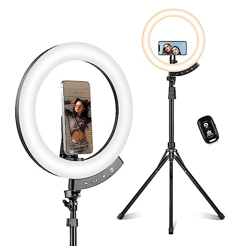 Sensyne 12" Ring Light with 62" Tripod Stand LED Selfie Circle Light - BLACK Like New