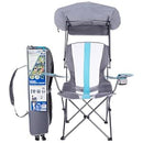 Kelsyus Original Foldable Canopy Chair - Grey/Light Blue - Brand New