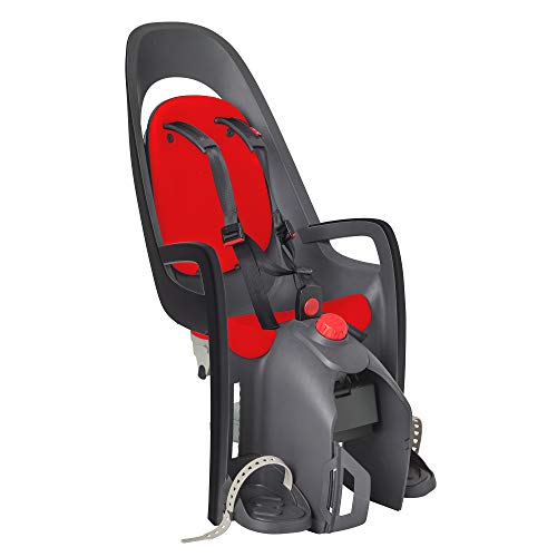 Hamax Caress Rear Child Bike Seat Rack Mount Ultra-Shock Absorbing - Grey/Red Like New