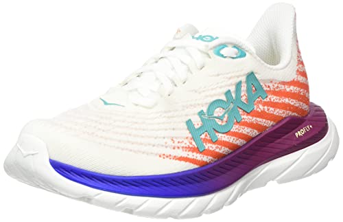 1136678 Hoka One Women's W Mach 5 Sneaker, White Flame, Size 7 - Scratch & Dent