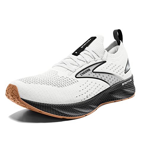 BROOKS MEN’S LEVITATE STEALTHFIT 6 NEUTRAL RUNNING SHOE - WHITE/BLACK - SIZE 9 - Like New