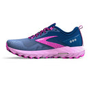 1203921B449 BROOKS WOMEN CASCADIA 17 TRAIL SHOE, NAVY/PURPLE/VIOLET, SIZE 10 Like New