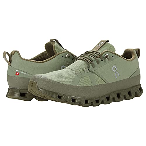 ON Running Mens Cloud Dip Textile Synthetic Reseda Olive Trainers Size 9.5 - Like New