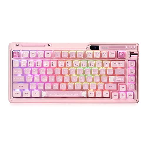 KZZI K75 PRO RGB 75% WIRELESS GASKET MECHANICAL KEYBOARD, TACTILE - SAKURA PINK Like New