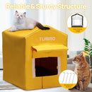 TURBRO Heated Cat House Outdoor Insulated Weatherproof Iron Shelter CH17A YELLOW Like New