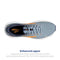 1103931D417 BROOKS MEN GHOST 15 SHOE FLINTSTONE/PEACOAT/ORANGE POP SIZE 9 - Like New