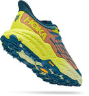 1123159 HOKA SPEEDGOAT 5 MEN TRAIL SHOES, SIZE 13, BLUE CORAL/EVENING PRIMROSE Like New