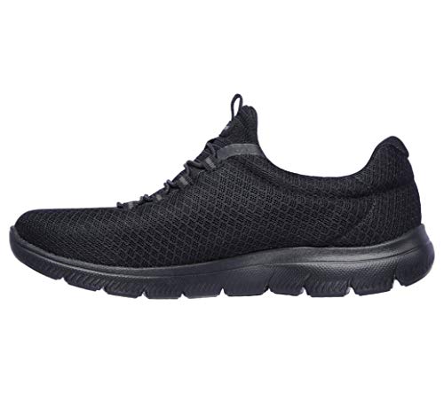 SKECHERS WOMEN'S SUMMITS SNEAKER - SIZE: WOMEN 7.5 - BLACK/BLACK - Like New