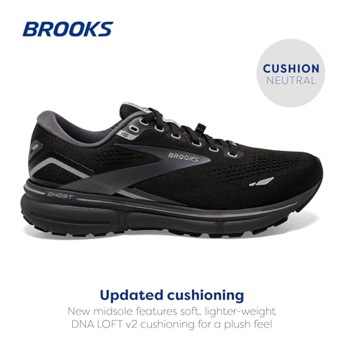 Brooks Women's Ghost 15 GTX Waterproof Neutral Running Shoe Black/Alloy Size 8.5 - Like New