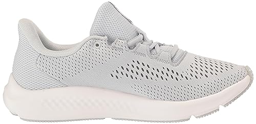 Under Armour Women's Charged Pursuit 3 Big Logo Halo Gray/White Size 8 Like New