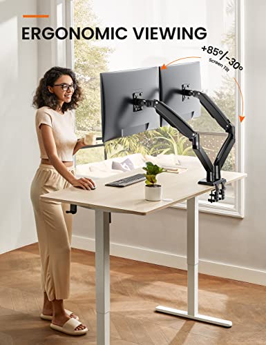 ErGear Dual Monitor Desk Mount up to 35 inches Screens Max 26.4lbs Capacity Each Like New