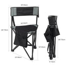 REDCAMP 2 Pack Tripod Camping Chairs Folding Lightweight Portable, 50213 - Black - Like New