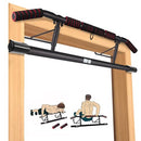 IRON AGE PULL UP BAR FOR DOORWAY, ENHANCED SMART HOOK ANGLED GRIP - BLACK/RED - Like New