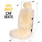 ZONE TECH CAR SEAT COVERS FULL SET SHEEPSKIN WINTER - IVORY Like New