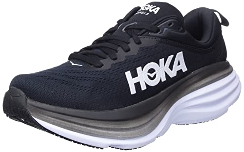 1127952 HOKA ONE WOMENS BONDI 8 - BLACK/WHITE - SIZE 8.5 - Scratch & Dent