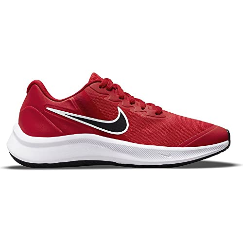 DA2776 NIKE KIDS' STAR RUNNER 3 GRADE SCHOOL SHOES, SIZE 6, Red Black Red White Like New