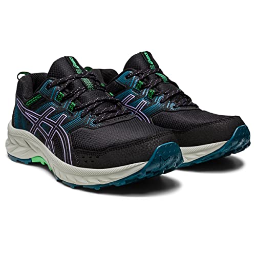 ASICS Women's Gel-Venture 9 Trail Running Shoe SIZE 10.5 BLACK/DIGITAL VIOLET - Like New