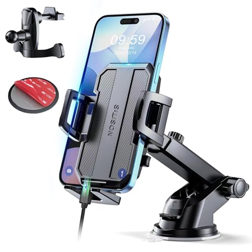 SUUSON UPGRADED 3-IN-1 CAR PHONE HOLDER MOUNT [POWERFUL SUCTION] PHONE MOUNT Like New