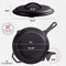 CUISINEL CAST IRON SKILLET WITH LID 12" PRE SEASONED C12612-CL - BLACK Like New