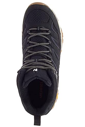 MERRELL MEN'S MOAB 2 MID GTX HIKING BOOT, SIZE 10.5, BLACK/GUM - Like New