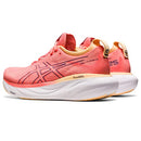 ASICS WOMEN'S GEL-NIMBUS 25 RUNNING SIZE 7.5, DUSTY PURPLE/PAPAYA Like New