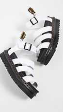 DR. MARTENS WOMEN'S BLAIRE SANDAL - WHITE HYDRO LEATHER - SIZE 9 Like New