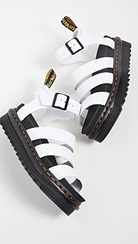 DR. MARTENS WOMEN'S BLAIRE SANDAL - WHITE HYDRO LEATHER - SIZE 10 Like New