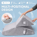 ALLSETT HEALTH ADJUSTABLE BED WEDGE PILLOW FOR SLEEP APNEA ASH101-FBA - Gray - Like New