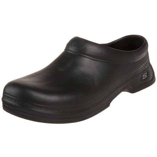 76778 Men's Skechers Oswald - Balder Work Clogs BLACK, Size 10 Like New