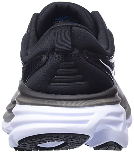 1127952 HOKA ONE WOMENS BONDI 8 - BLACK/WHITE - SIZE 8.5 - Like New