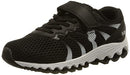 57160 KSWISS KID BOYS' K-SWISS TUBES COMFORT 200 RUNNING SHOE SIZE 2.5 BLACK Like New