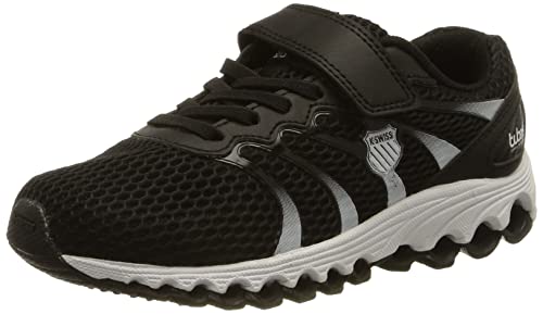 57160 KSWISS KID BOYS' K-SWISS TUBES COMFORT 200 RUNNING SHOE SIZE 2.5 BLACK Like New