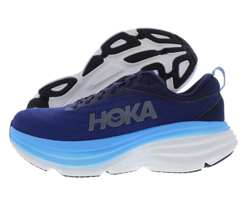 1127953 Hoka Men's Bondi 8 Sneaker, Outer Space/All Aboard, Size 11 Wide Like New