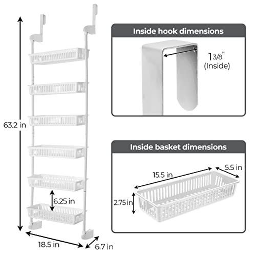 Smart Design Over-The-Door Organizer for Storage – 8002060 - White Like New