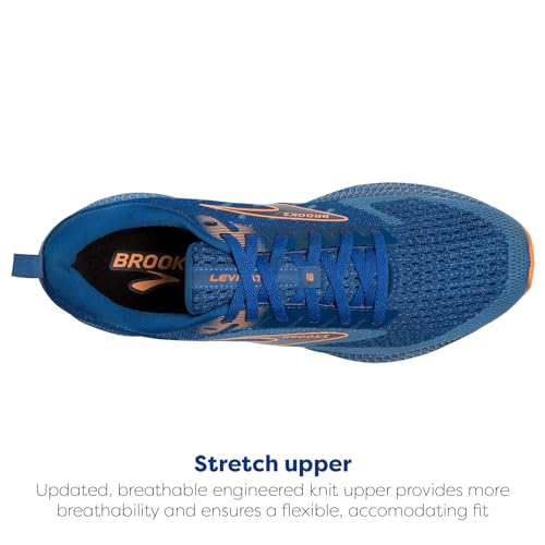 1103951D405 BROOKS MEN’S LEVITATE 6 NEUTRAL SHOE, CLASSIC BLUE/ORANGE - SIZE 7.5 Like New