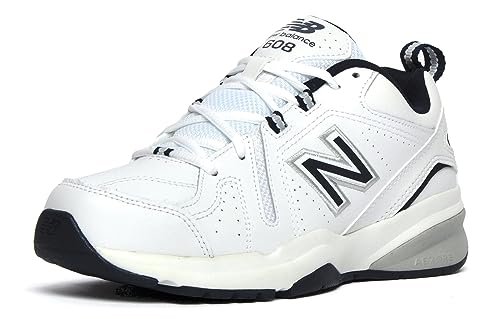 MX608WN5 New Balance Men's 608 V5 Casual Cross Trainer, White/Navy, 9.5 X-Wide Like New