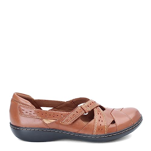 26065652 CLARKS WOMEN'S ASHLAND SPIN Q SLIP-ON LOAFER, SIZE 8, TAN - Like New